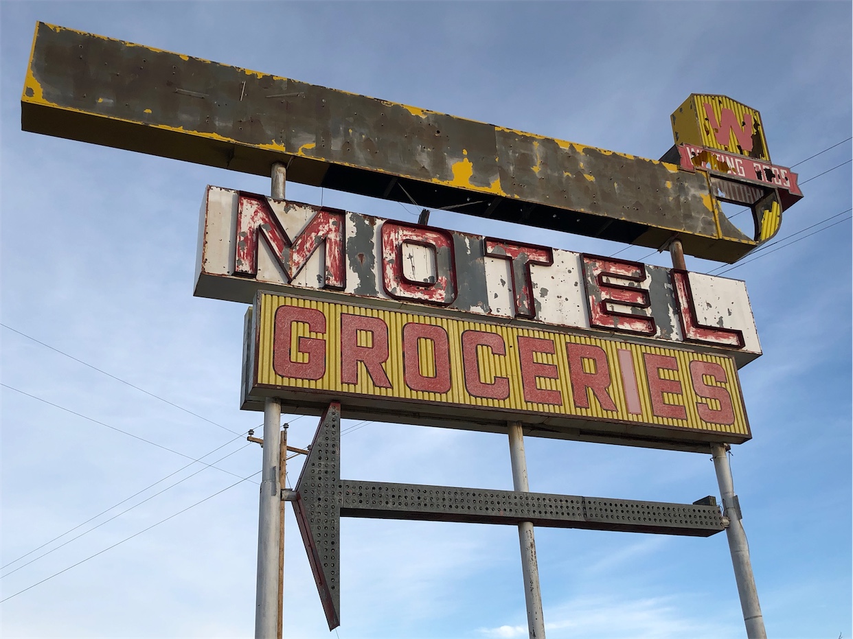 Whiting Bros Motel Sign