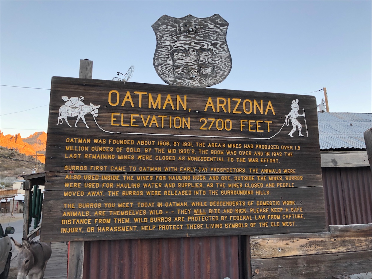 Historic Oatman Sign