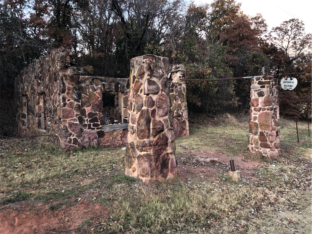 Old Gas Station Ruins