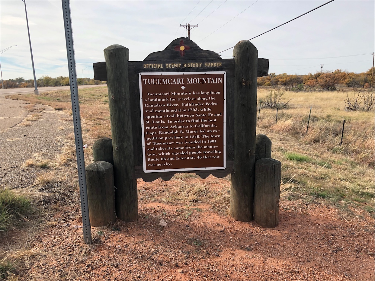 Tucumcari Mountain Marker