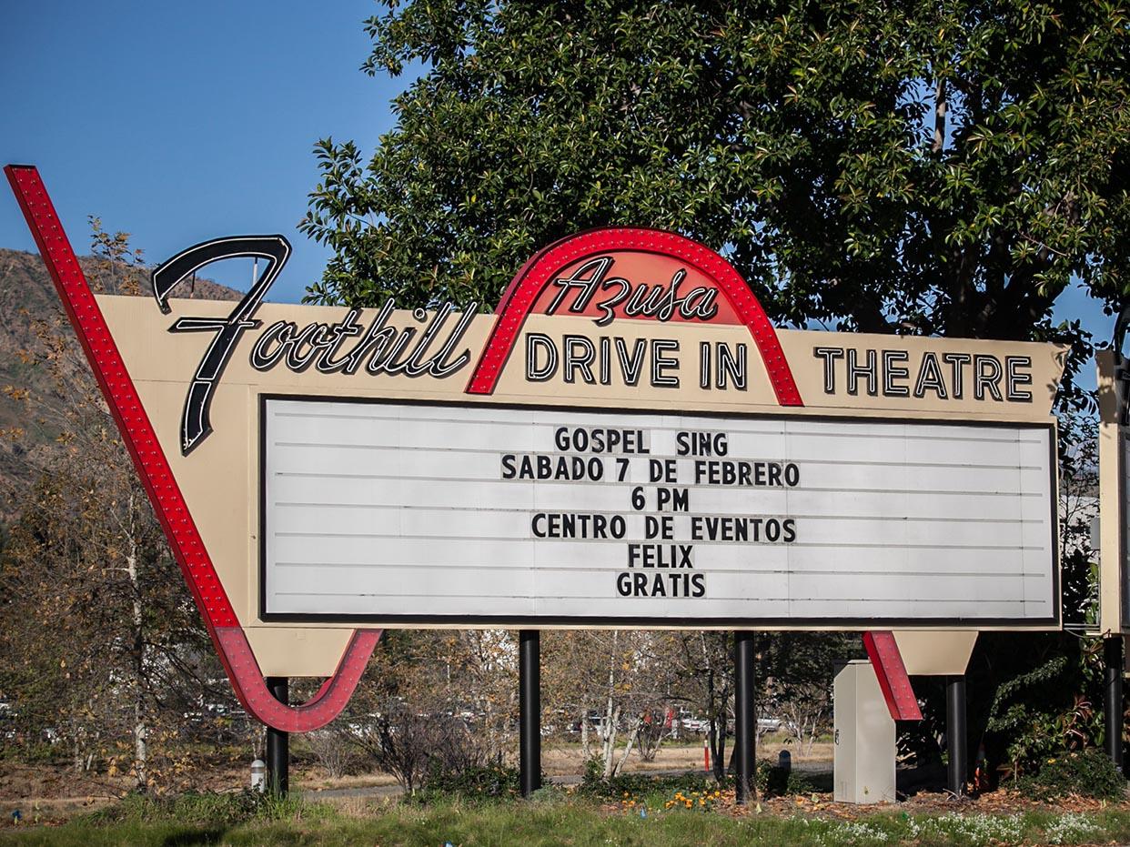 Foothill Drive In Sign