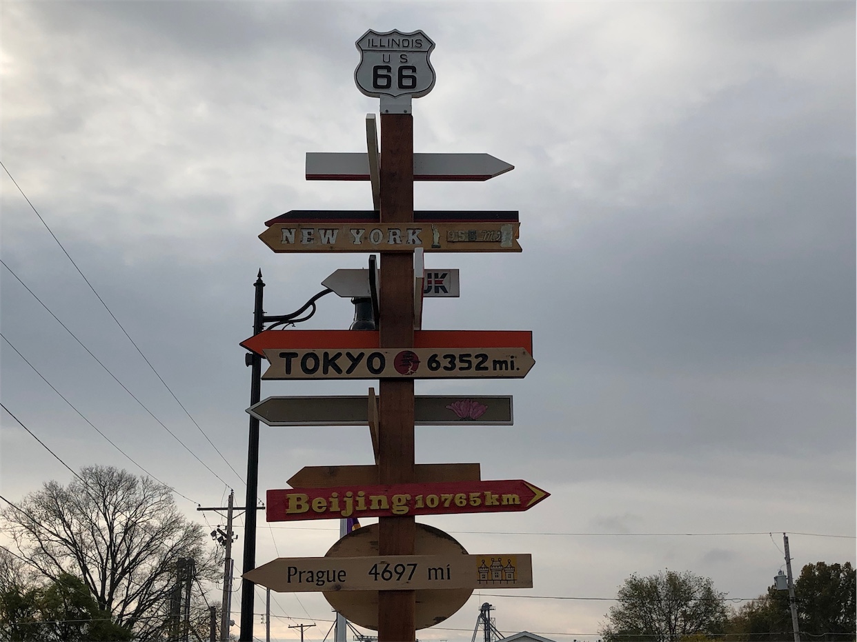 Rte66 Direction Sign